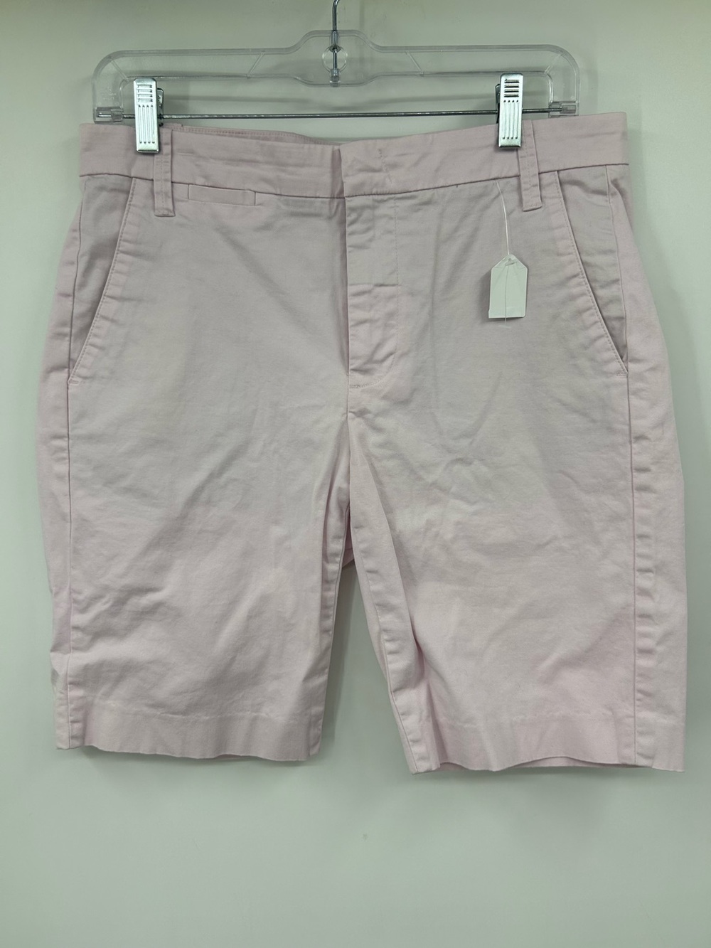 Vince Pink Cotton Shorts Mid Rise Slash Pockets Size 8